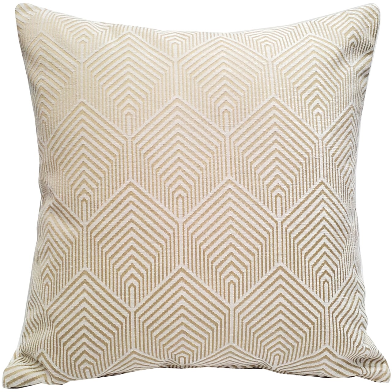 Pillow D�cor Sahara Cream and Gold Textured Throw Pillow 20x20, with Polyfill Insert